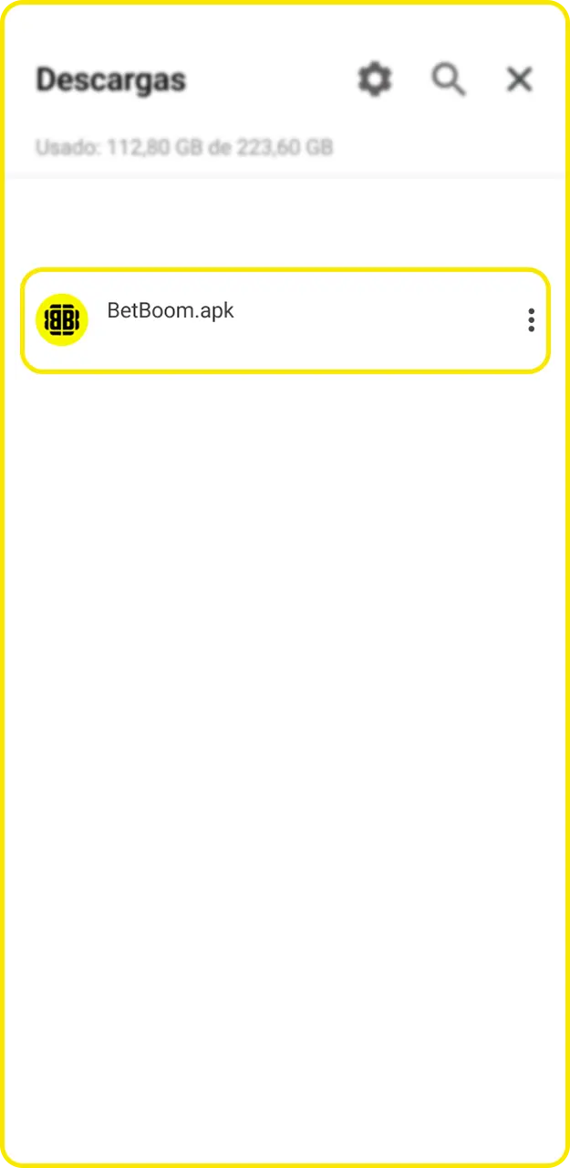 Ejecuta el archivo descargado e instala la aplicación BetBoom.