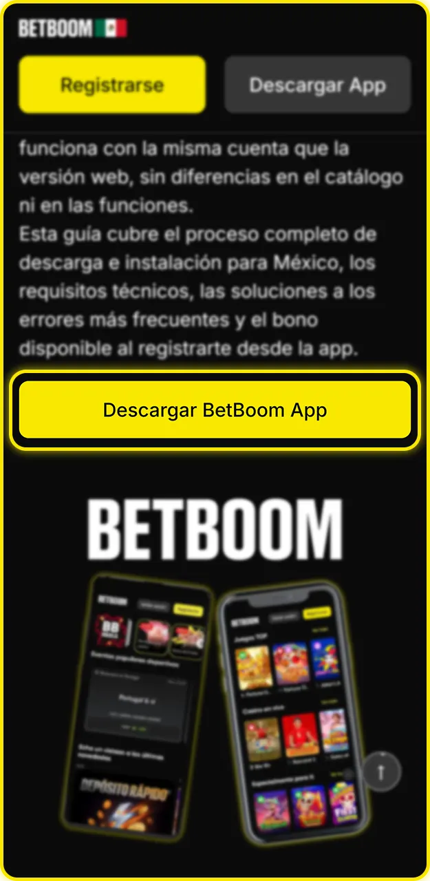 Descarga la aplicación rápida de BetBoom.