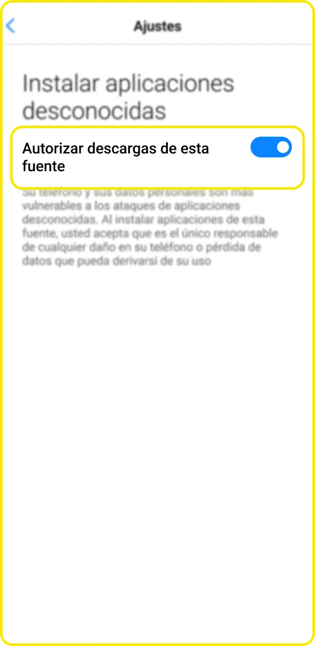Concede los permisos necesarios para instalar la aplicación BetBoom.