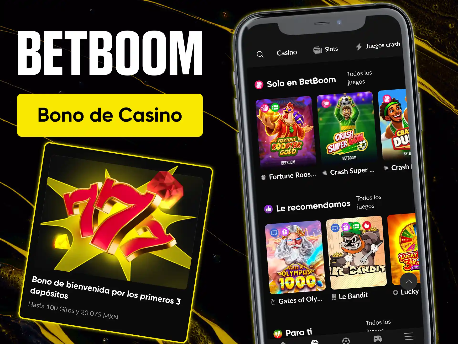 Disfruta de giros gratis en la aplicación con el bono del casino BetBoom.