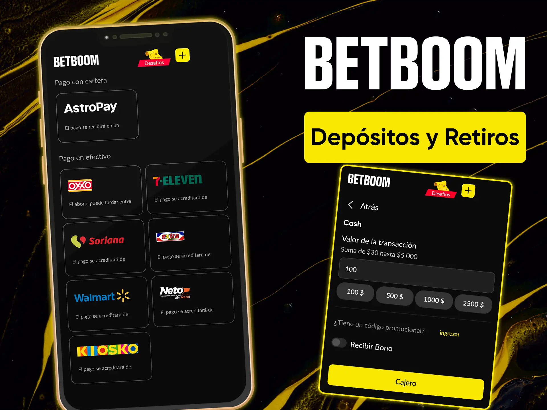 Gestiona fácilmente tus transacciones bancarias en la aplicación BetBoom.