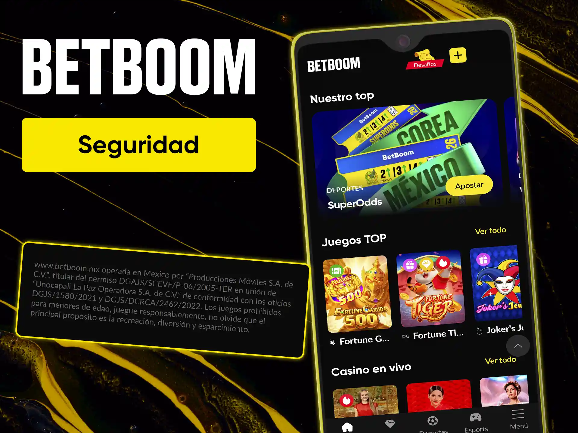 Protege tus datos personales en la aplicación de BetBoom.