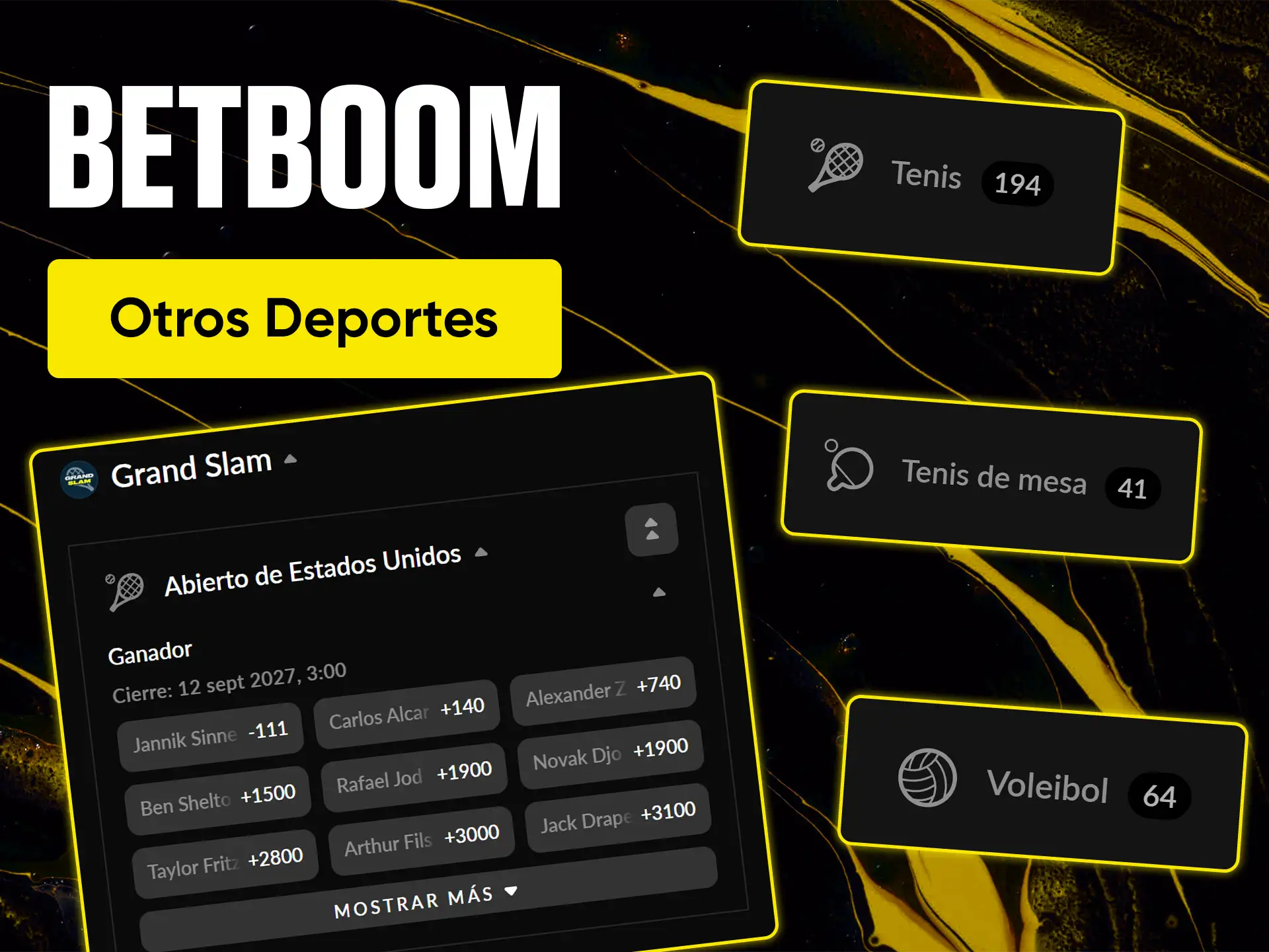 Descubre una amplia selección de disciplinas deportivas en BetBoom.
