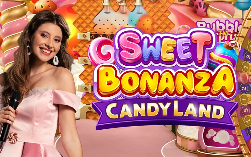 Gire la rueda de la suerte en este colorido show de casino Sweet Bonanza Candyland en BetBoom.